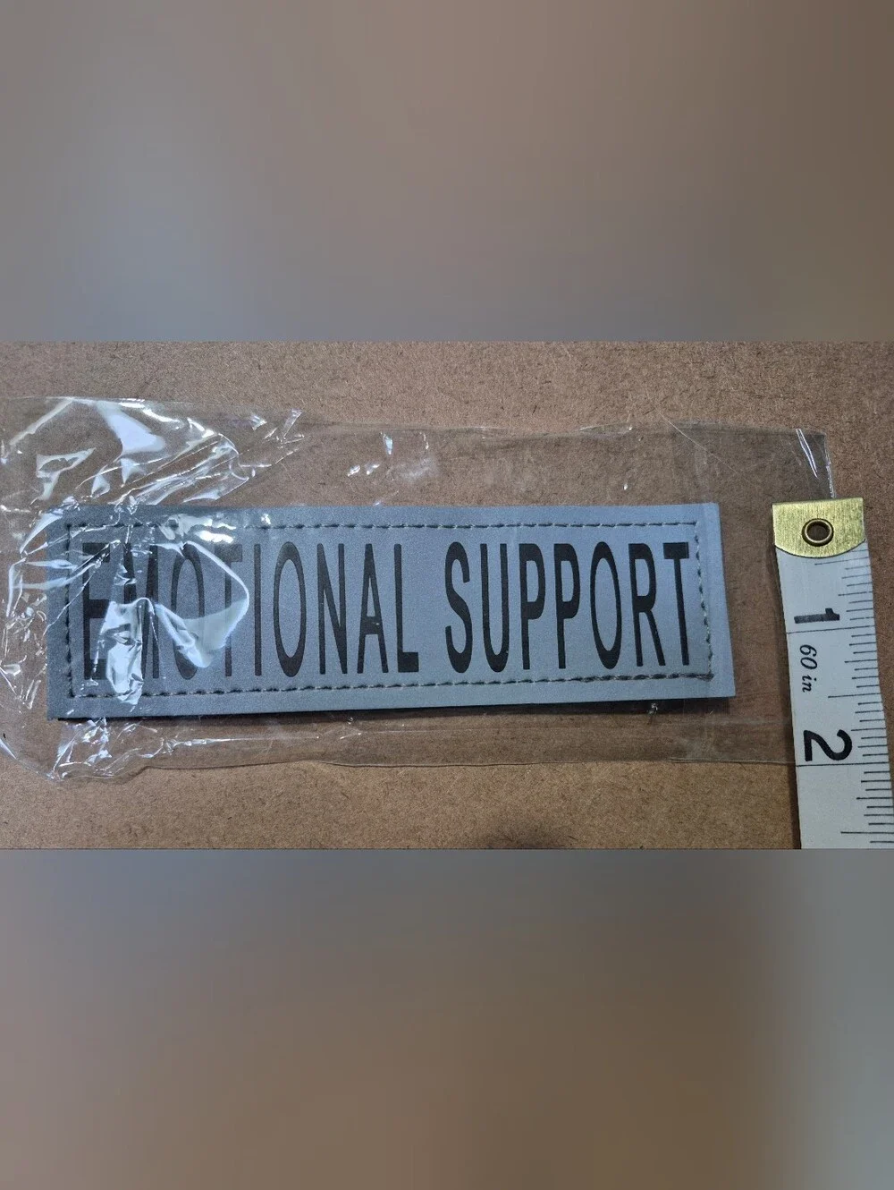 Emotional Support Velcro Patch - Grey And Black